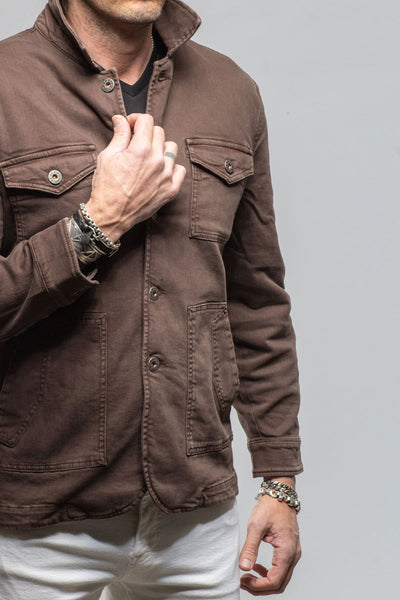 Teleria Zed Walker Jean Jacket In Wenge Mens - Outerwear - Overshirts