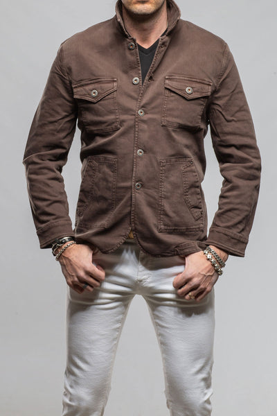 Teleria Zed Walker Jean Jacket In Wenge Mens - Outerwear - Overshirts