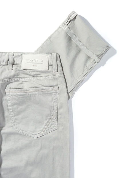 Teleria Zed Wellington Lightweight Cotton Stretch In Cenere Mens - Pants - 5 Pocket