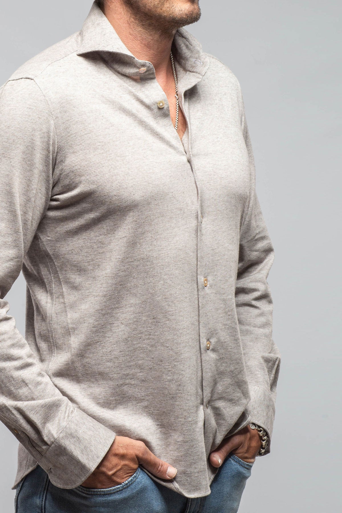 Serenity Cotton Cashmere Jersey In Brown