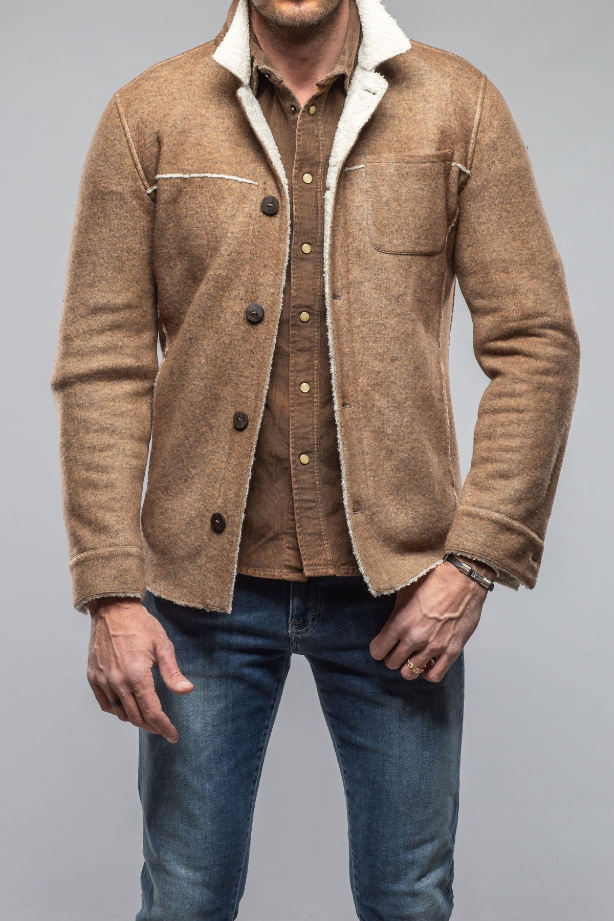 Kalispell Shirt Jacket In Beige | Warehouse - Mens - Outerwear - Cloth | Gimo's