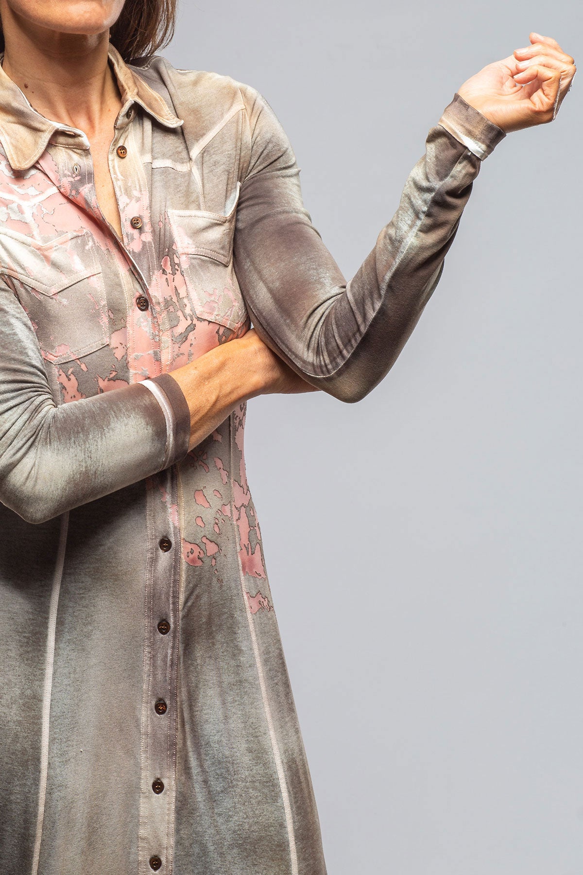 Tori Long Sleeve Duster/Dress In Cocoa | Ladies - Dresses | Sonia Villa