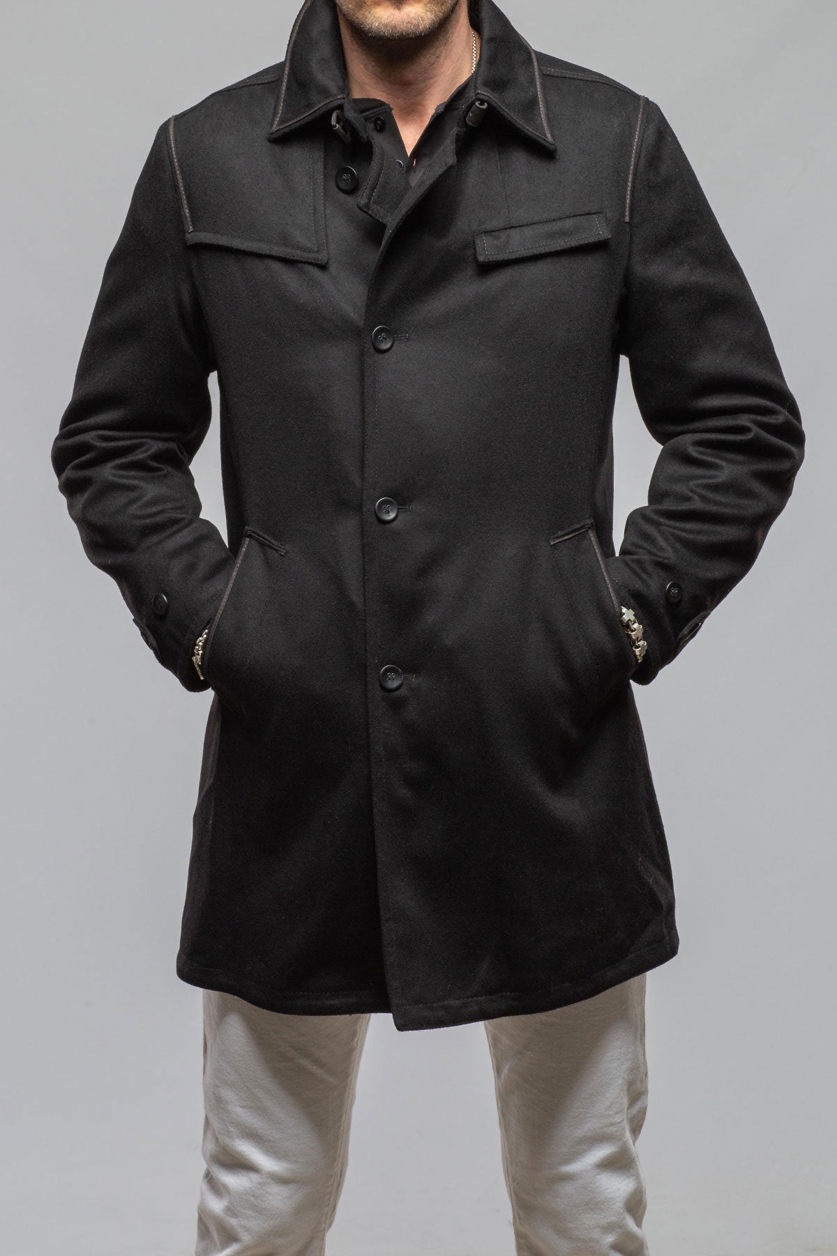 Burks Wool/Cashmere Shearling Jacket