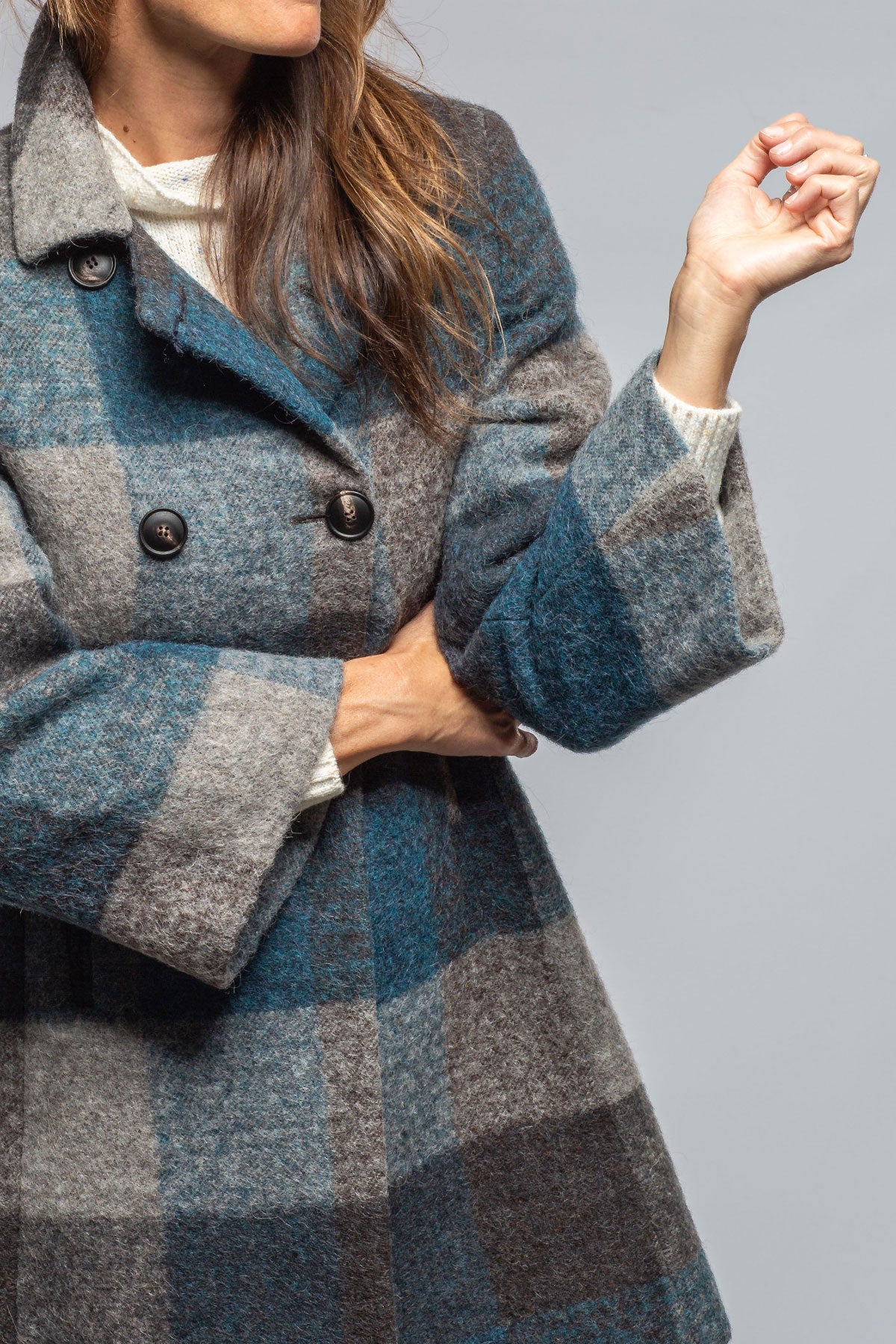 Lexi Dbl Brstd Plaid Swing Coat | Ladies - Outerwear - Cloth | Axels