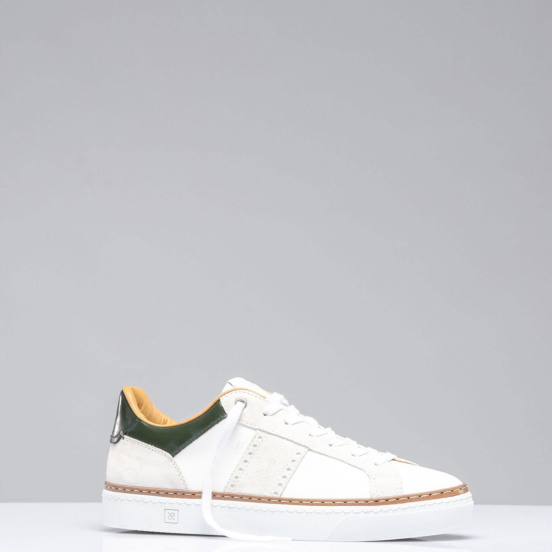 The Mustang Shoe In White/Green | Mens - Shoes | Rubirosa