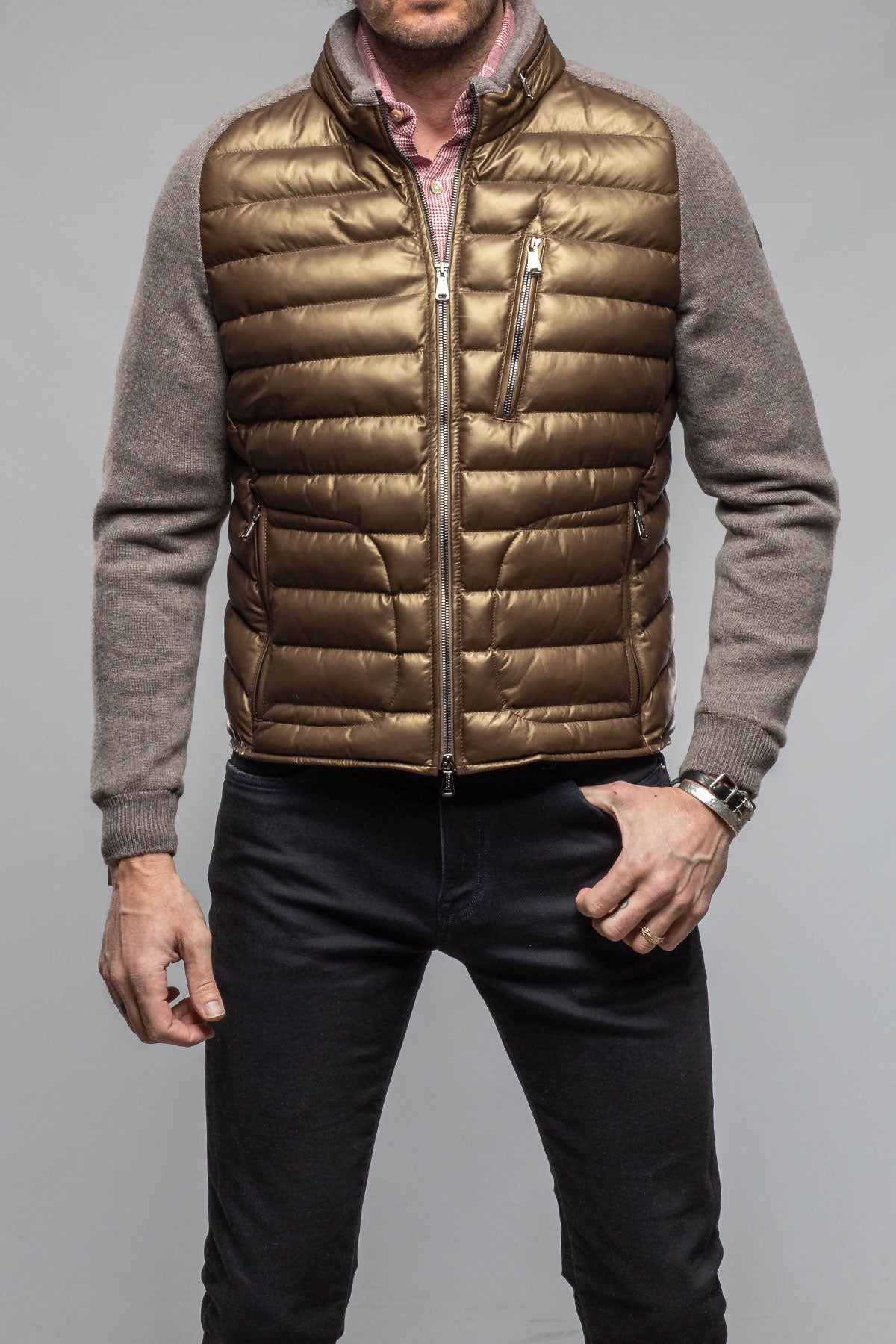 Sepang Sweater Jacket In Copper and Grey