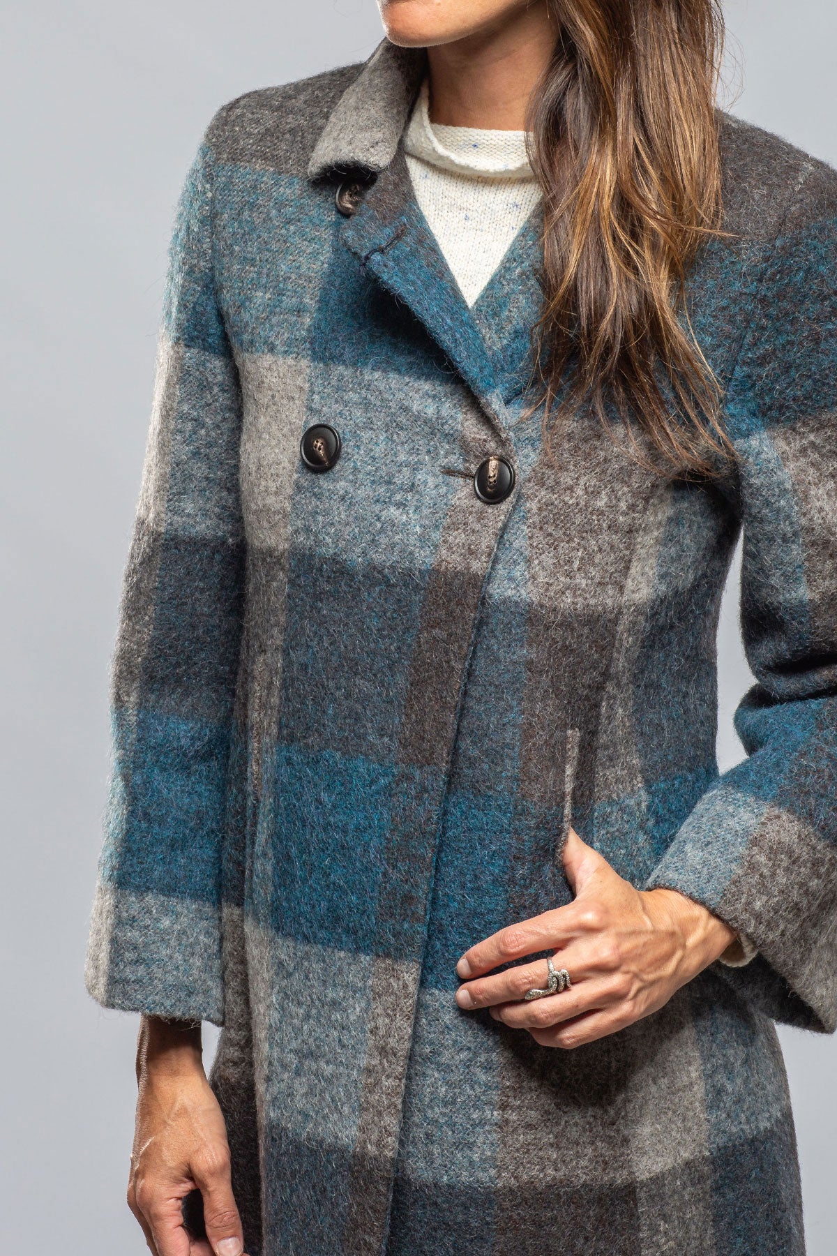 Lexi Dbl Brstd Plaid Swing Coat | Ladies - Outerwear - Cloth | Axels