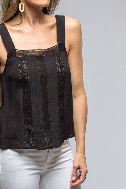 Dune Top In Black Crepe