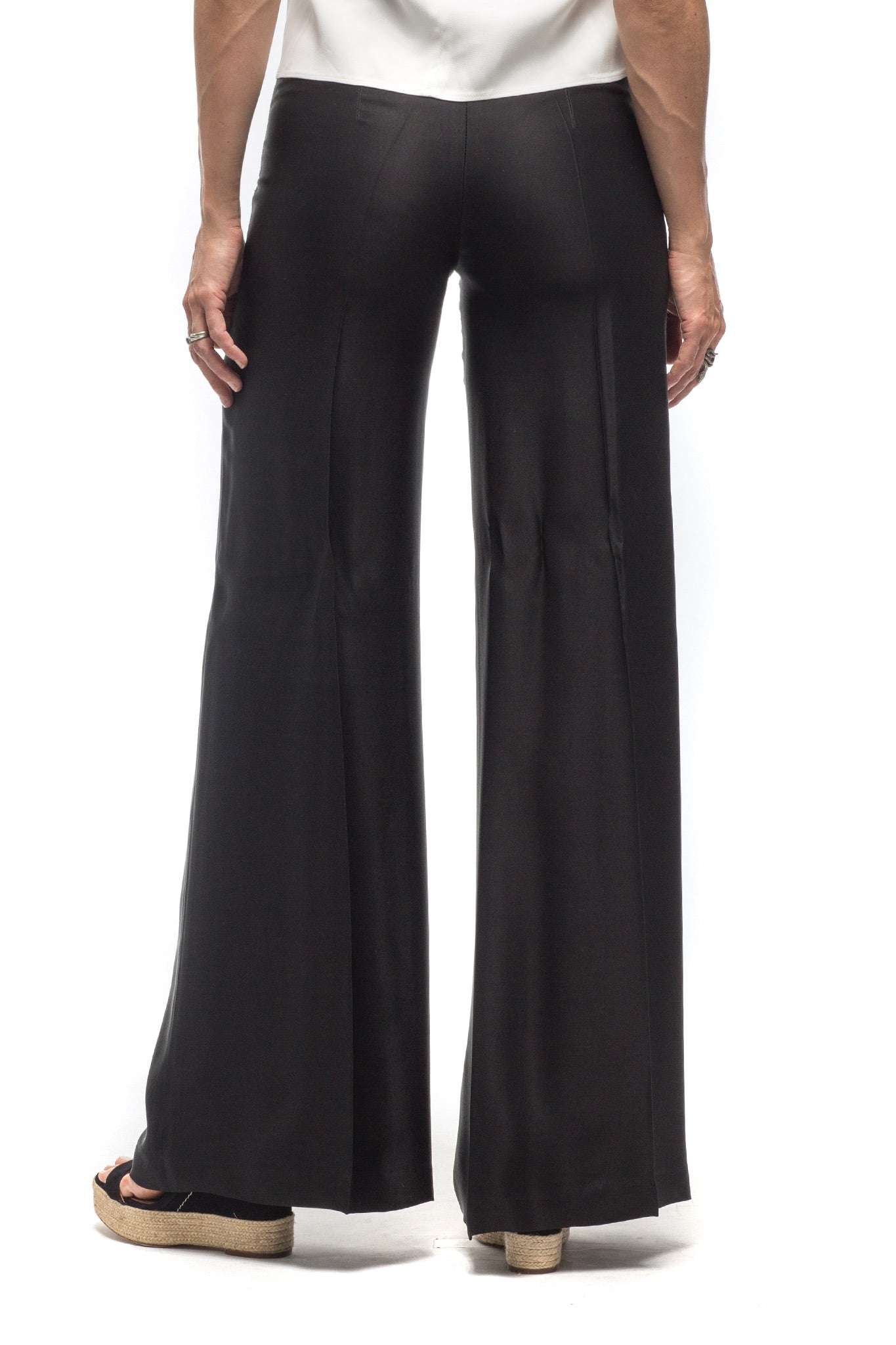 Maxi Sharkskin Pant In Black | Ladies - Pants - Slacks | T.ba