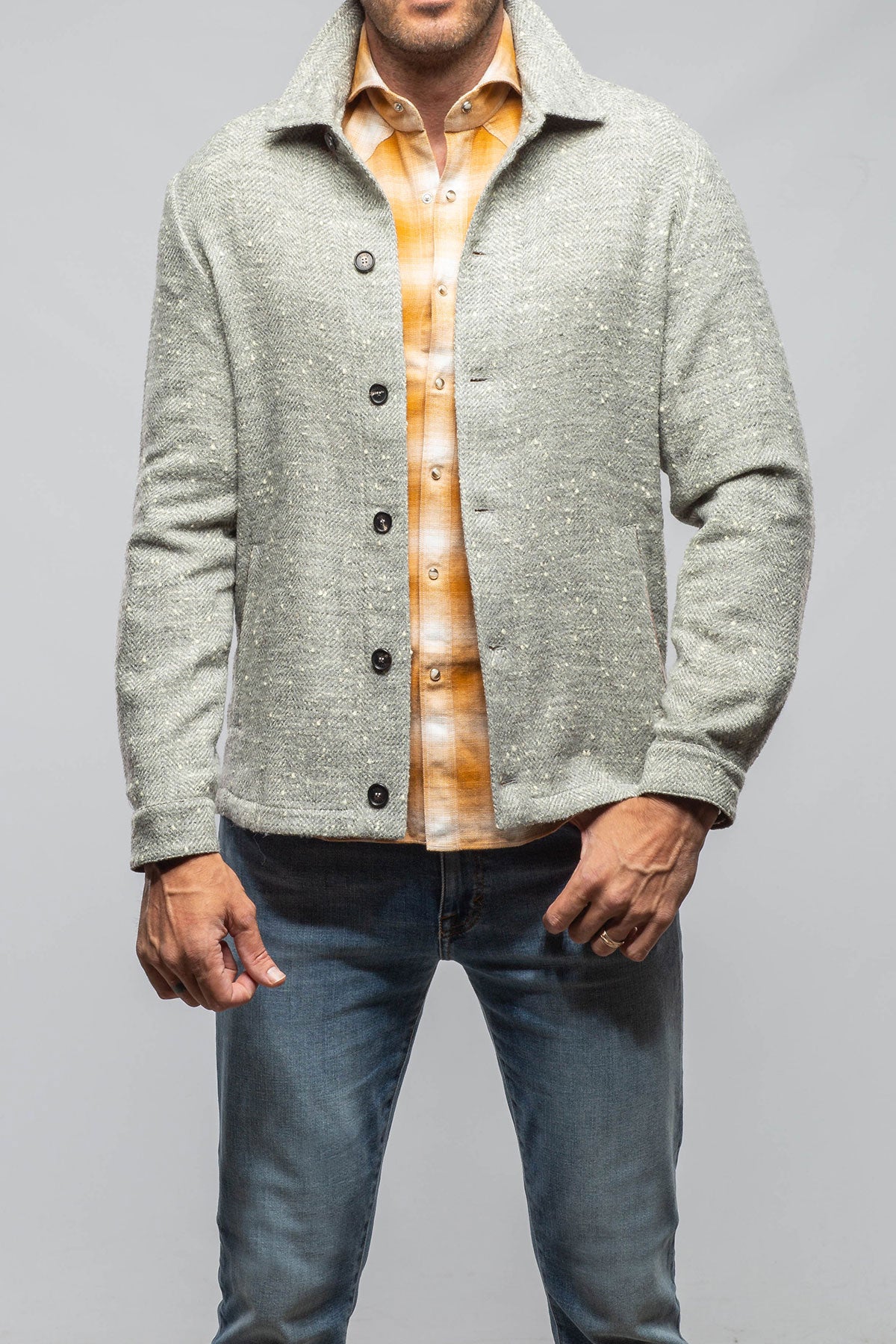 Bitterroot Donegal Overshirt In Grey