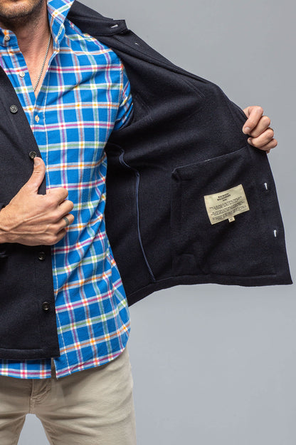 Sooter Cashmere Shirt In Navy | Mens - Sweaters | Baldassari