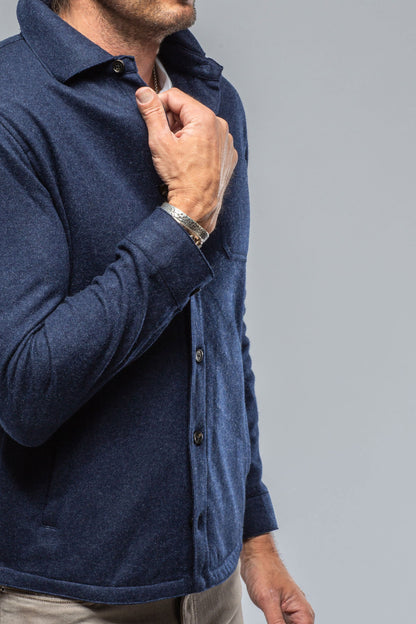 Sooter Cashmere Shirt In Blueprint | Mens - Sweaters | Baldassari
