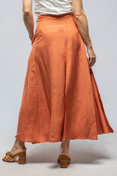 VOZ Casandra Wrap Linen Skirt In Persimmons Ladies - Skirts
