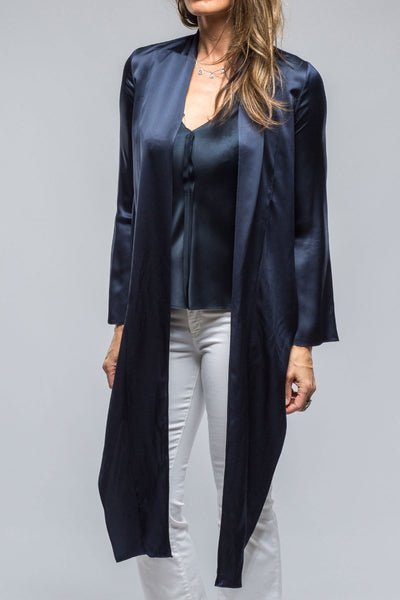 VOZ Frontward Wrap Blouse In Navy Ladies - Blouses
