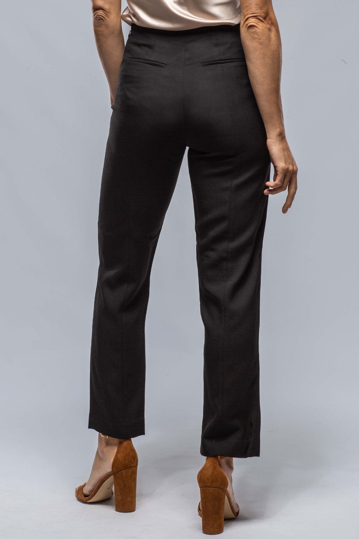 VOZ Loli Slim Trouser W/ Slit In Black Ladies - Pants - Slacks