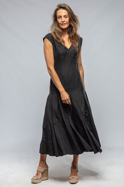 VOZ Molina Silk Linen Dress In Black Ladies - Dresses