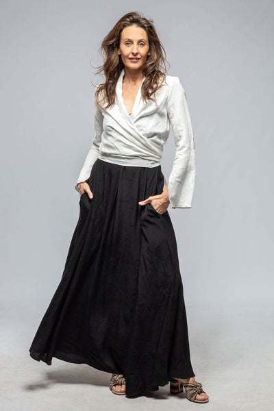 Myana Wrap Linen Blouse In Ivory | Ladies - Blouses | VOZ