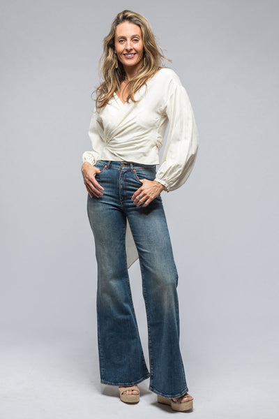 VOZ Peasant Blouse Top In Ivory Ladies - Blouses