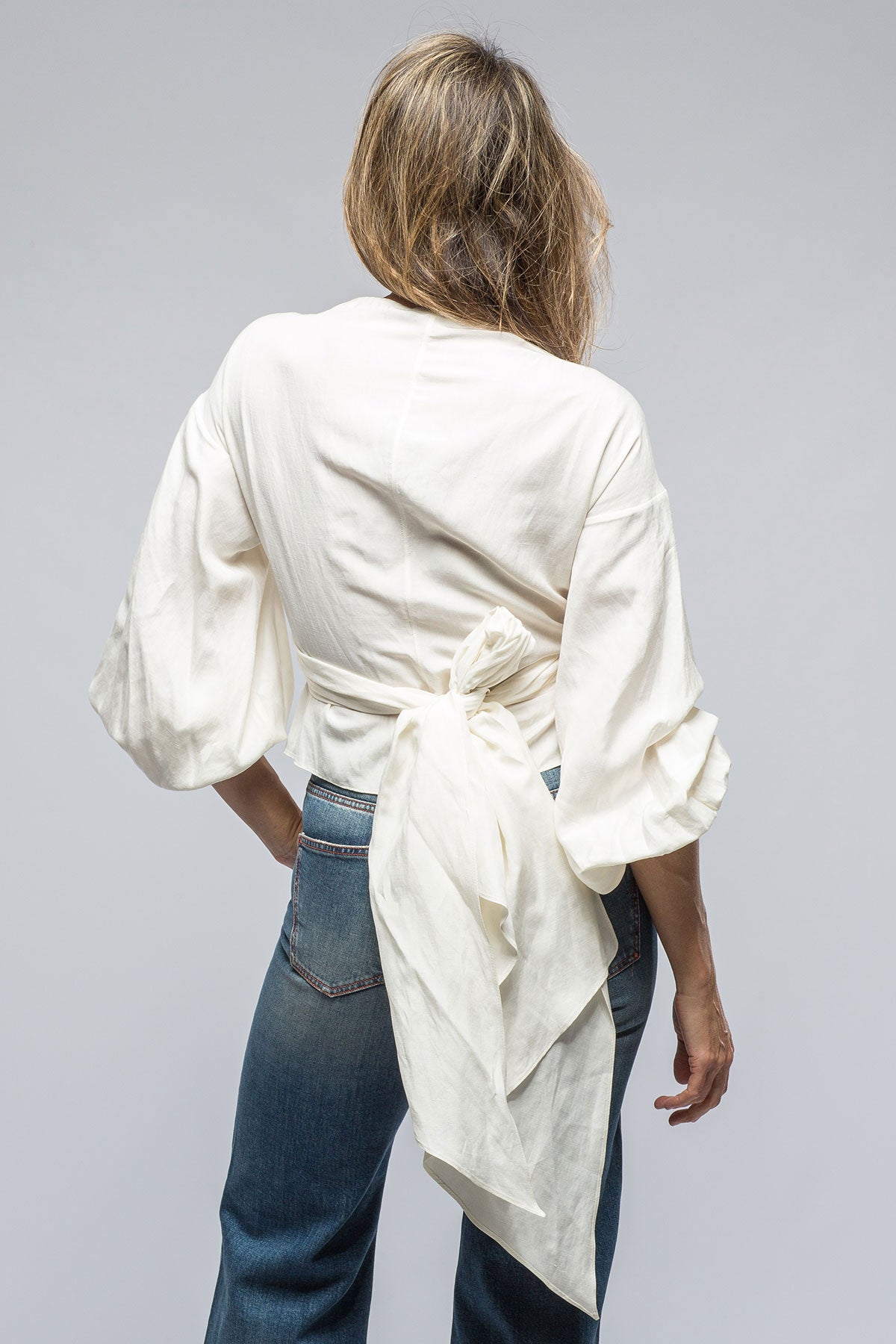 VOZ Peasant Blouse Top In Ivory Ladies - Blouses