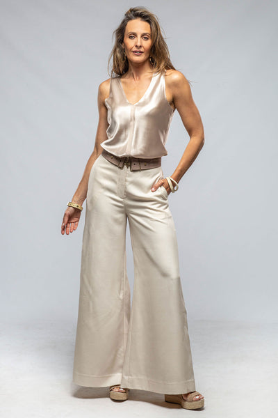VOZ Salamanca Raw Center Hem Top In Bone Ladies - Blouses