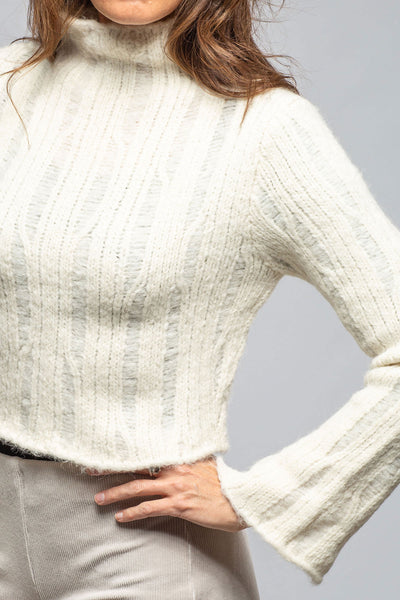 VOZ | Tania Cropped Baby Alpaca Sweater In Ivory | Ladies - Sweaters 