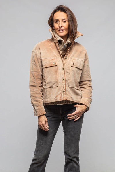 Betel Short Moleskin Jacket In Bleached Rust