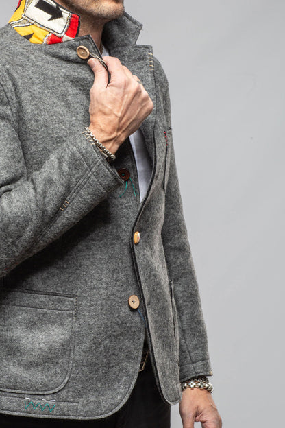 Stratton Knit Jacket In Dark Grey
