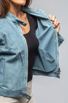 Parigi Suede Jacket In Light Blue | Ladies - Outerwear - Leather | Axels