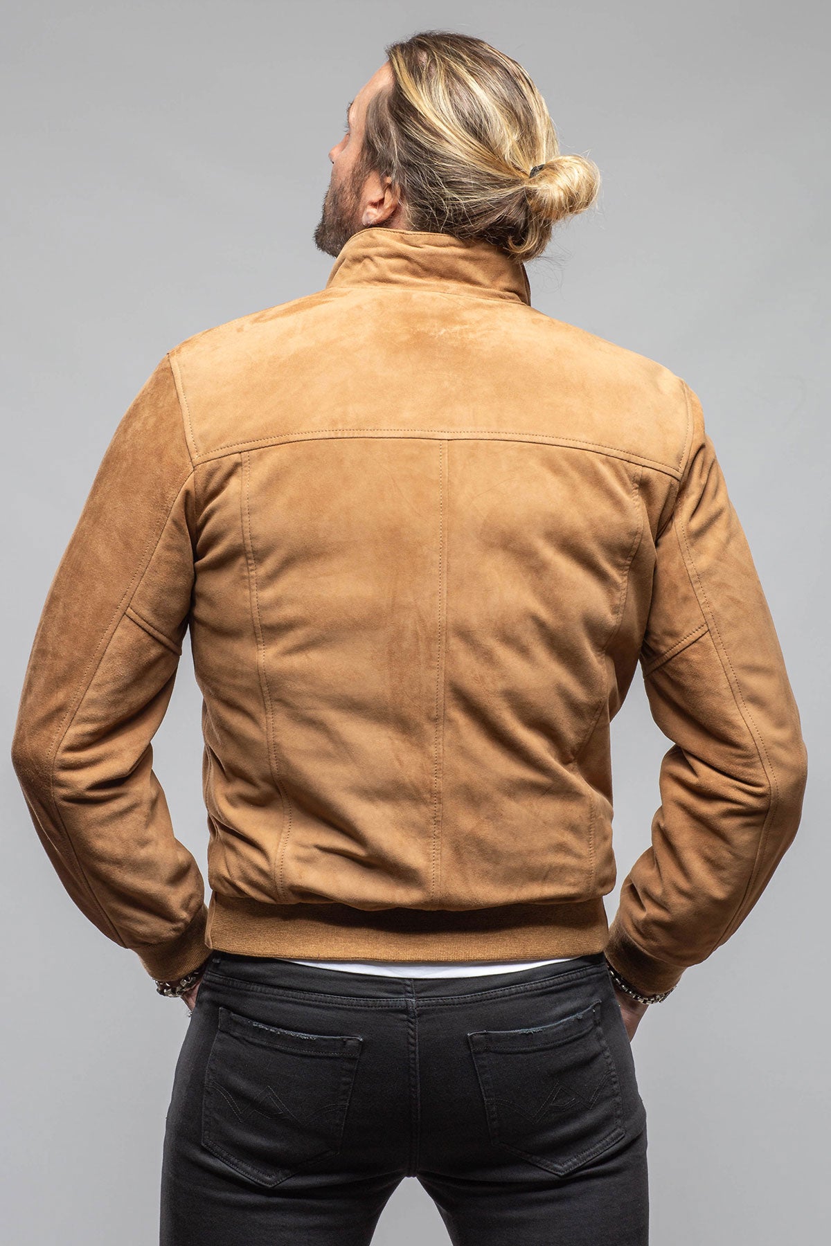 Bernard Suede Puffer | Samples - Mens - Outerwear - Leather | Axel's Florence Collection