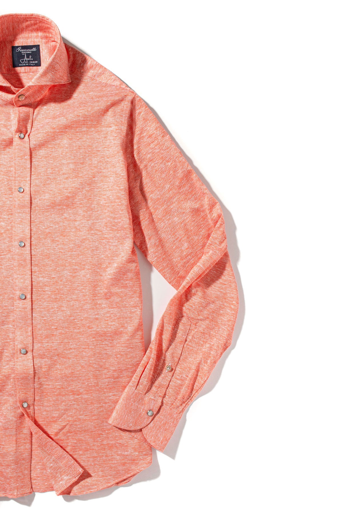 Schwinn Cotton Linen Shirt in Red | Mens - Shirts - Dress | Giannetto Portofino