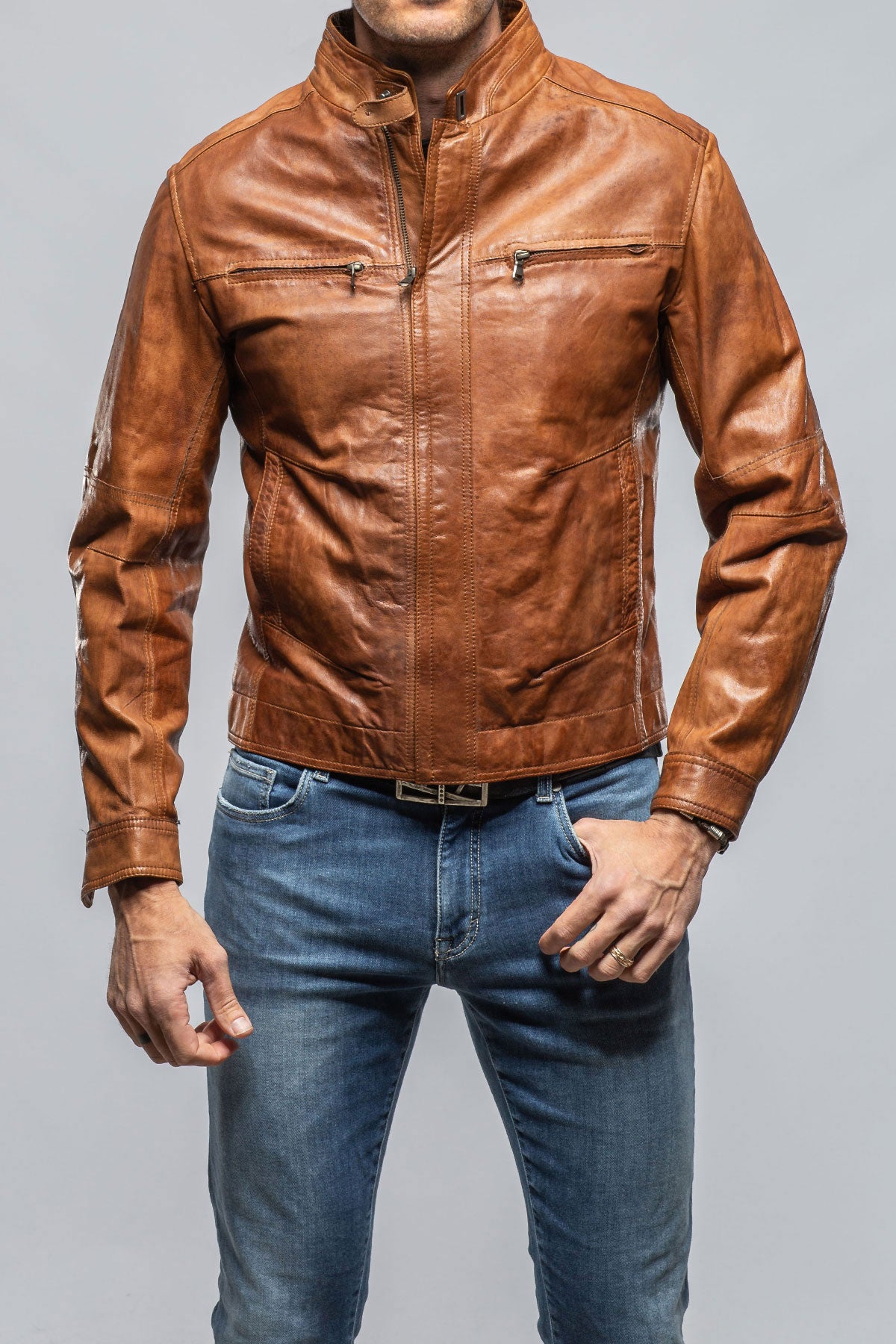 Richmond Nappa Lamb Moto | Samples - Mens - Outerwear - Leather | Gimo's