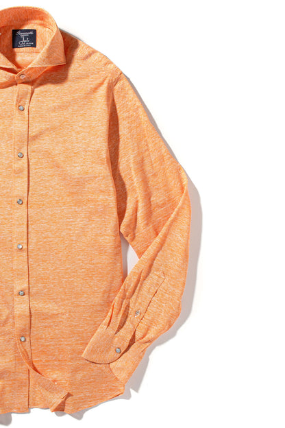 Schwinn Cotton Linen Shirt in Orange | Mens - Shirts - Dress | Giannetto Portofino