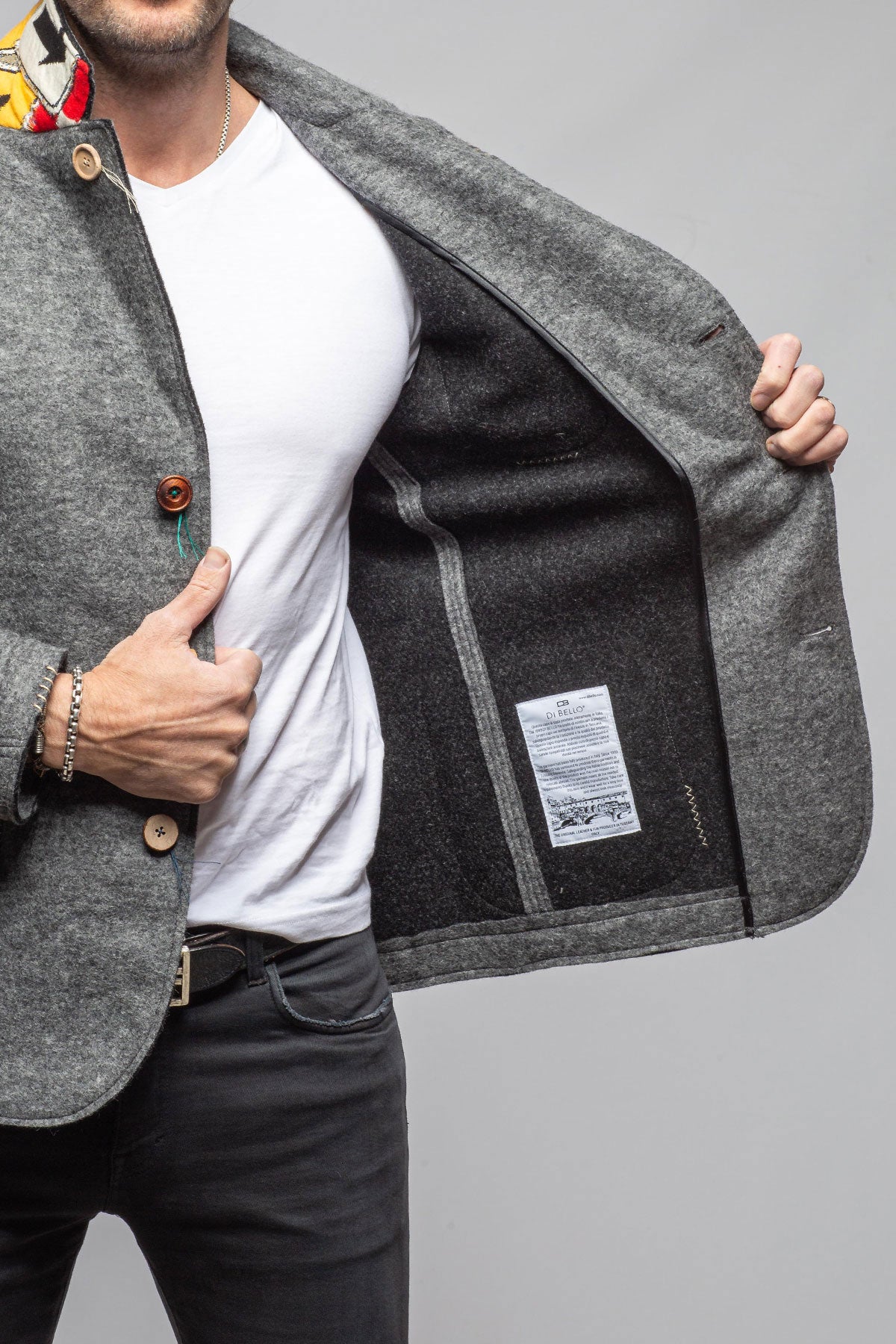 Stratton Knit Jacket In Dark Grey