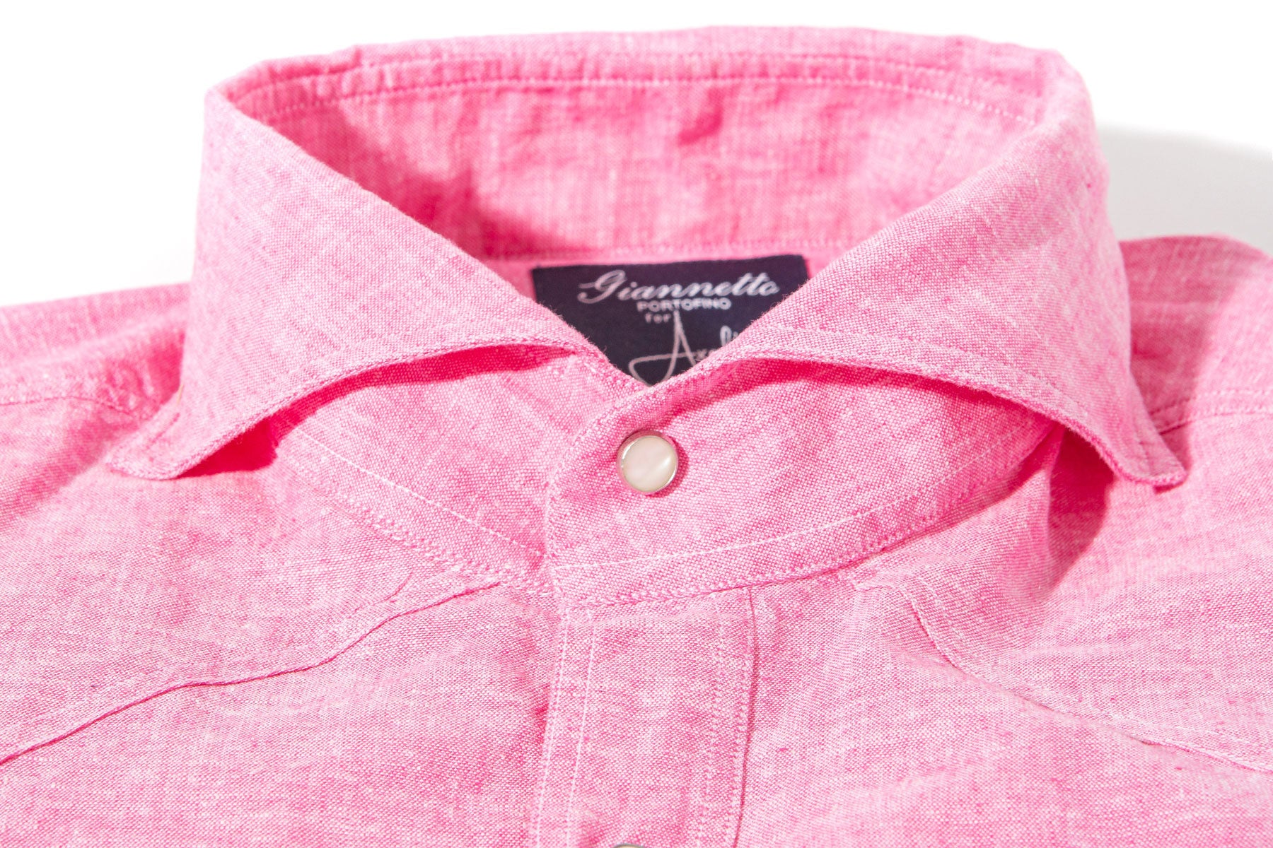 Blanton Linen Cotton Solid Shirt In Pink | Mens - Shirts - Dress | Giannetto Portofino