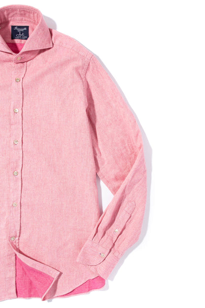 Bissell Cotton Flannel in Dark Pink | Mens - Shirts - Dress | Giannetto Portofino