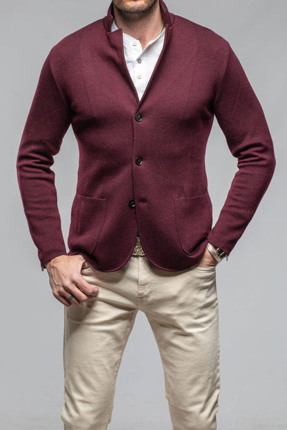Camarena Cashmere Swacket In Burgundy