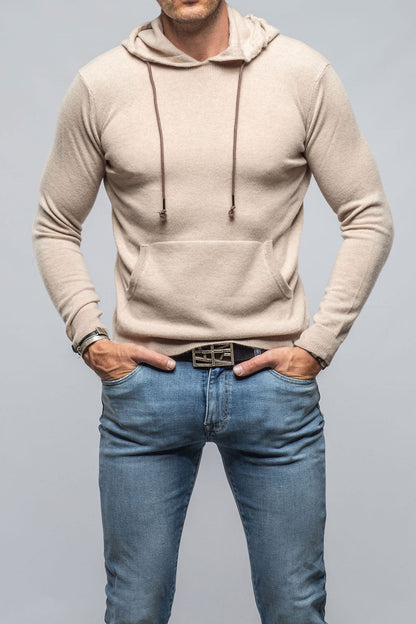 Florio II Cashmere Hoodie In Beige | Mens - Sweaters | Stile Latino