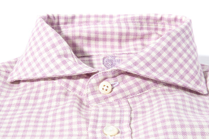 Targa Cotton Cashmere Shirt In Purple | Mens - Shirts - Dress | Axels-Is