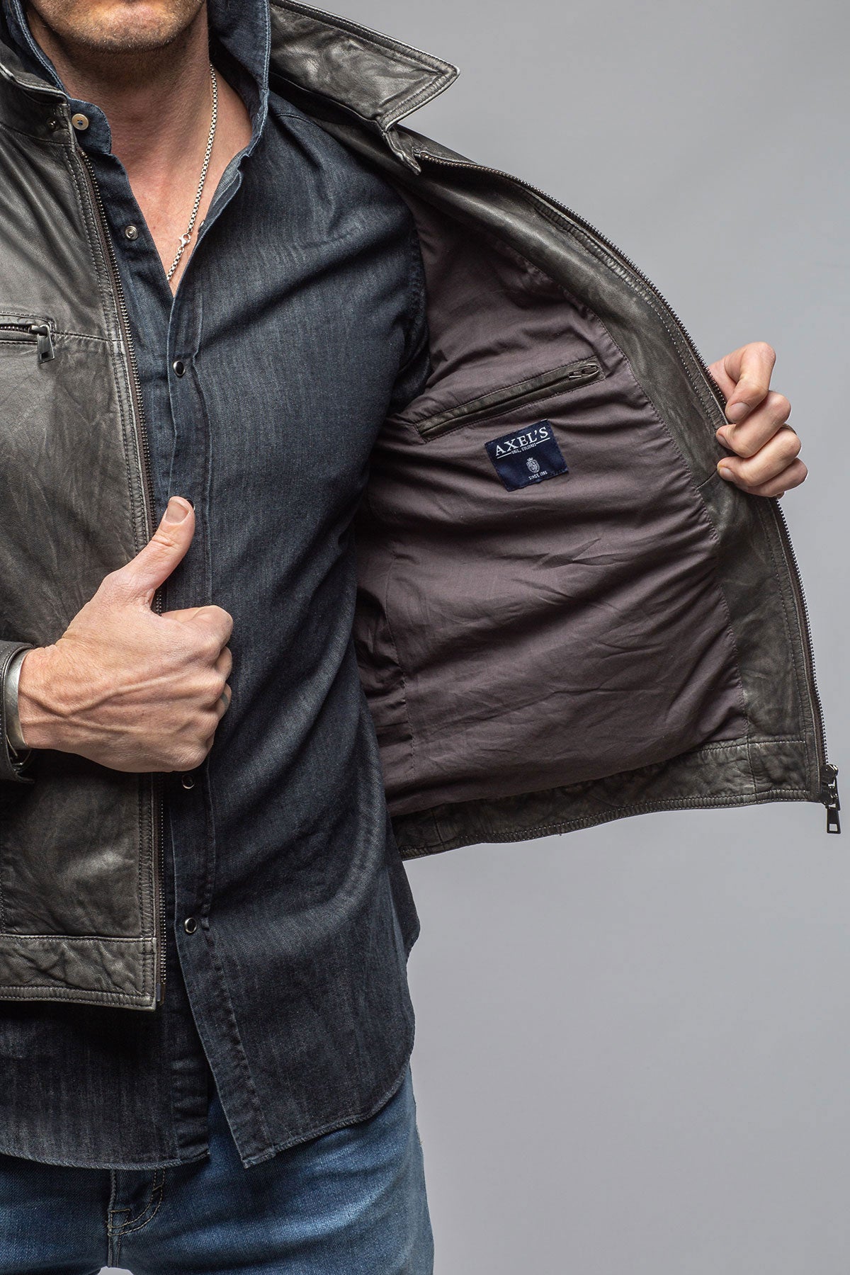 Detori Moto In 12 Month Wash Black | Mens - Outerwear - Leather | Gimo's