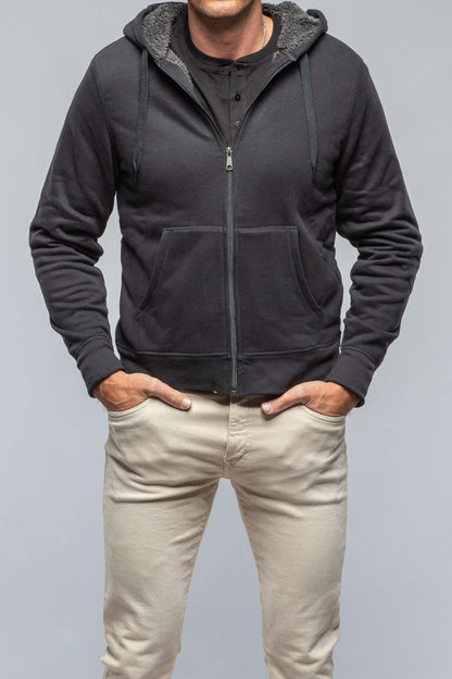 Bodie Sherpa Hoodie in Black