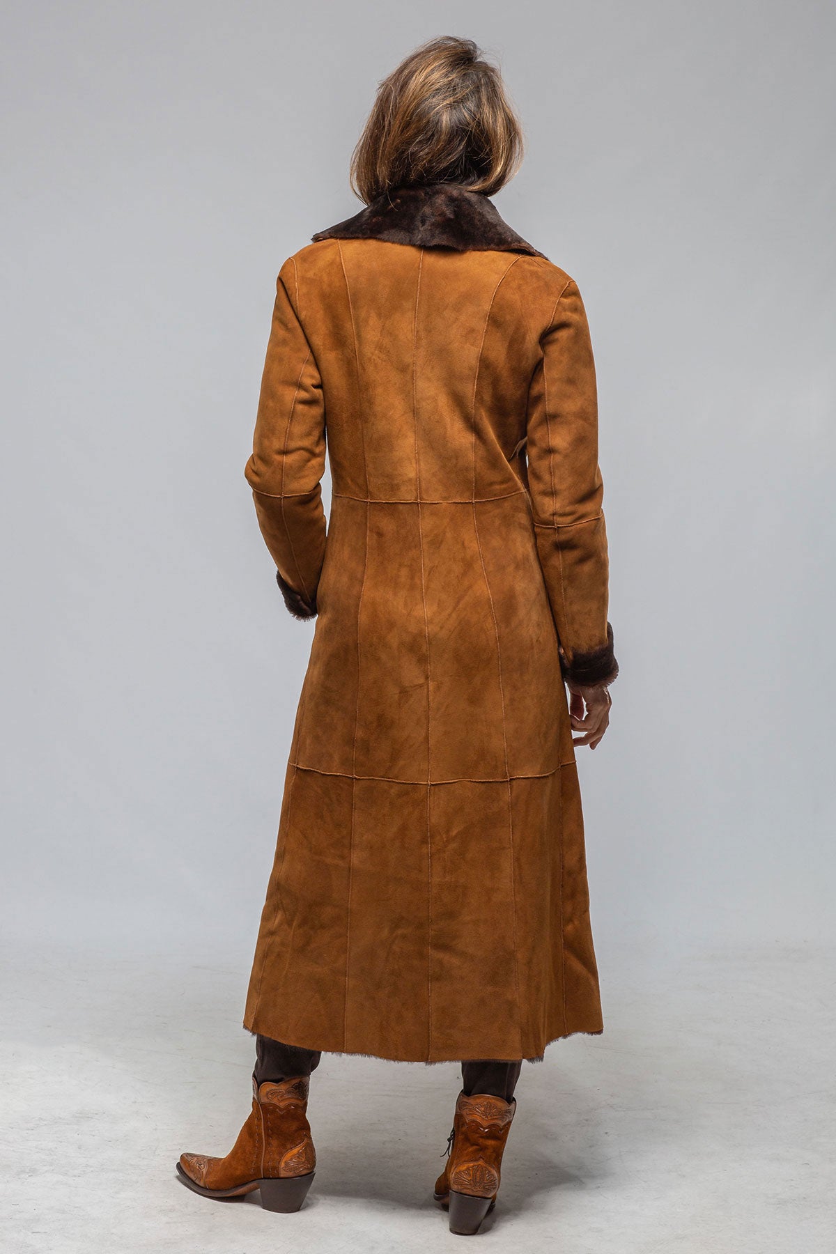 Mercedes Long Shearling In Cognac | Ladies - Outerwear - Shearling | Artico