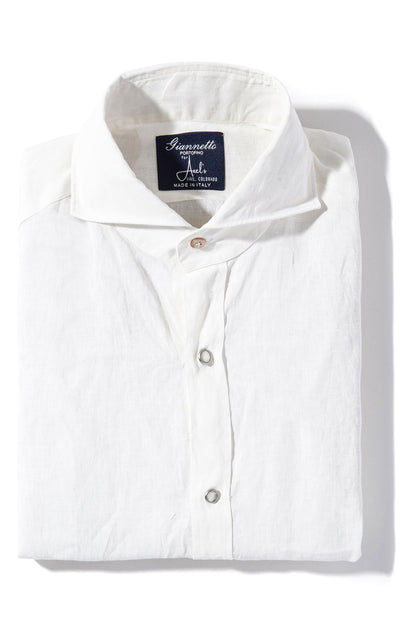 Sorgue Linen Shirt In White | Mens - Shirts - Dress | Axels GP