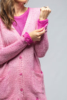 Monica Long Bi-Color Cardigan In Lt.Pink/Fucsia | Ladies - Sweaters | Avant Toi