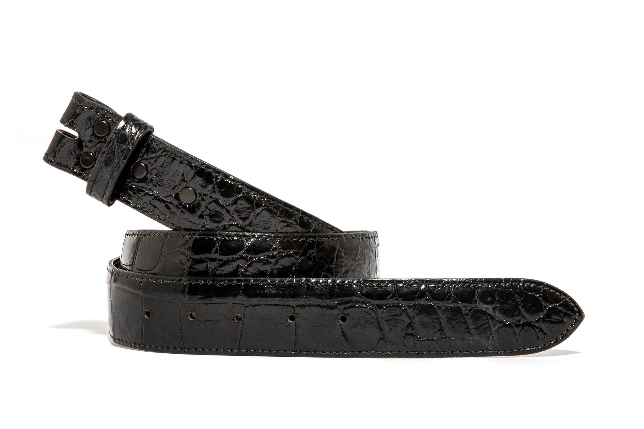 Black Alligator Classic Strap | Belts And Buckles - Belts | Chacon