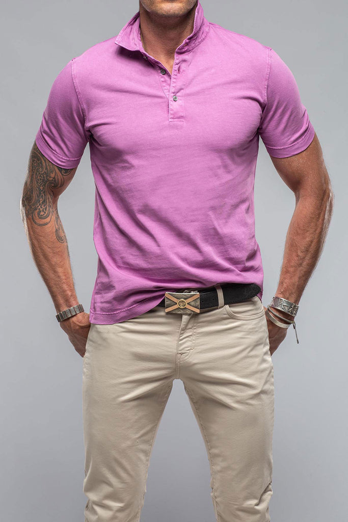 Jerry Cotton Frosted Polo In Bright Pink | Mens - Shirts - Polos