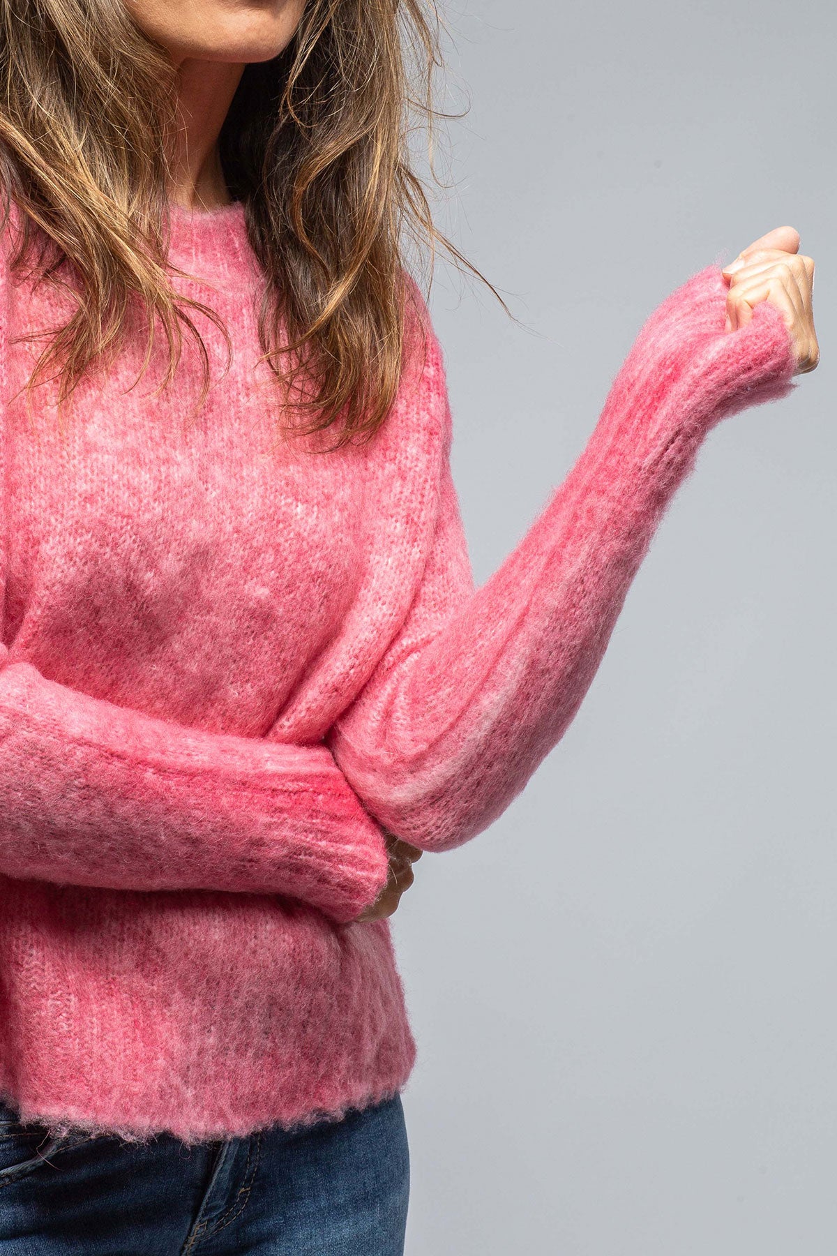 Gigi Cropped Alpaca Sweater In Dragon Fruit | Ladies - Sweaters | Avant Toi