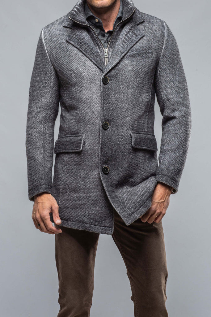 Leon Knitted Jacket In Steel | Mens - Outerwear - Cloth