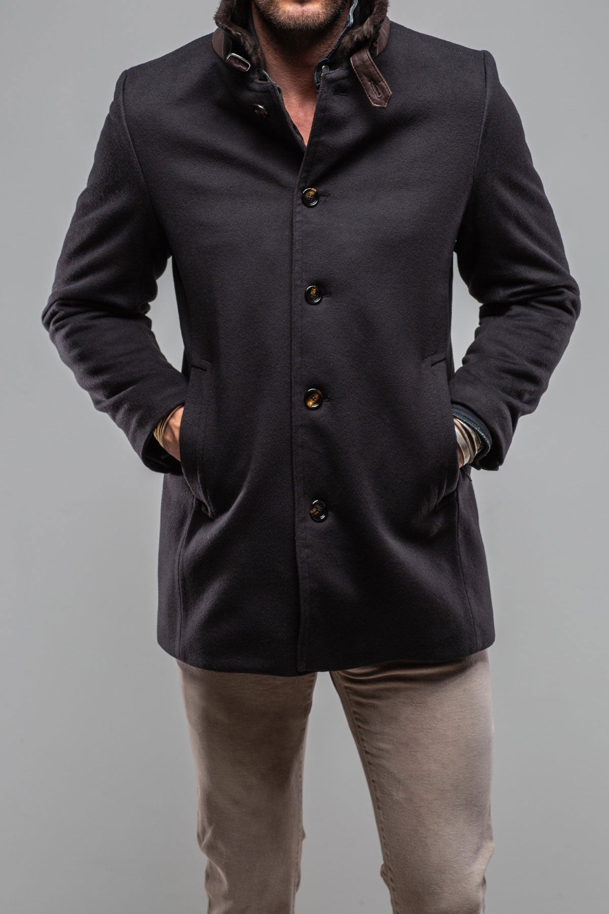 Vincent Shearling Lined Overcoat | Mens - Outerwear - Shearling | Gimo's