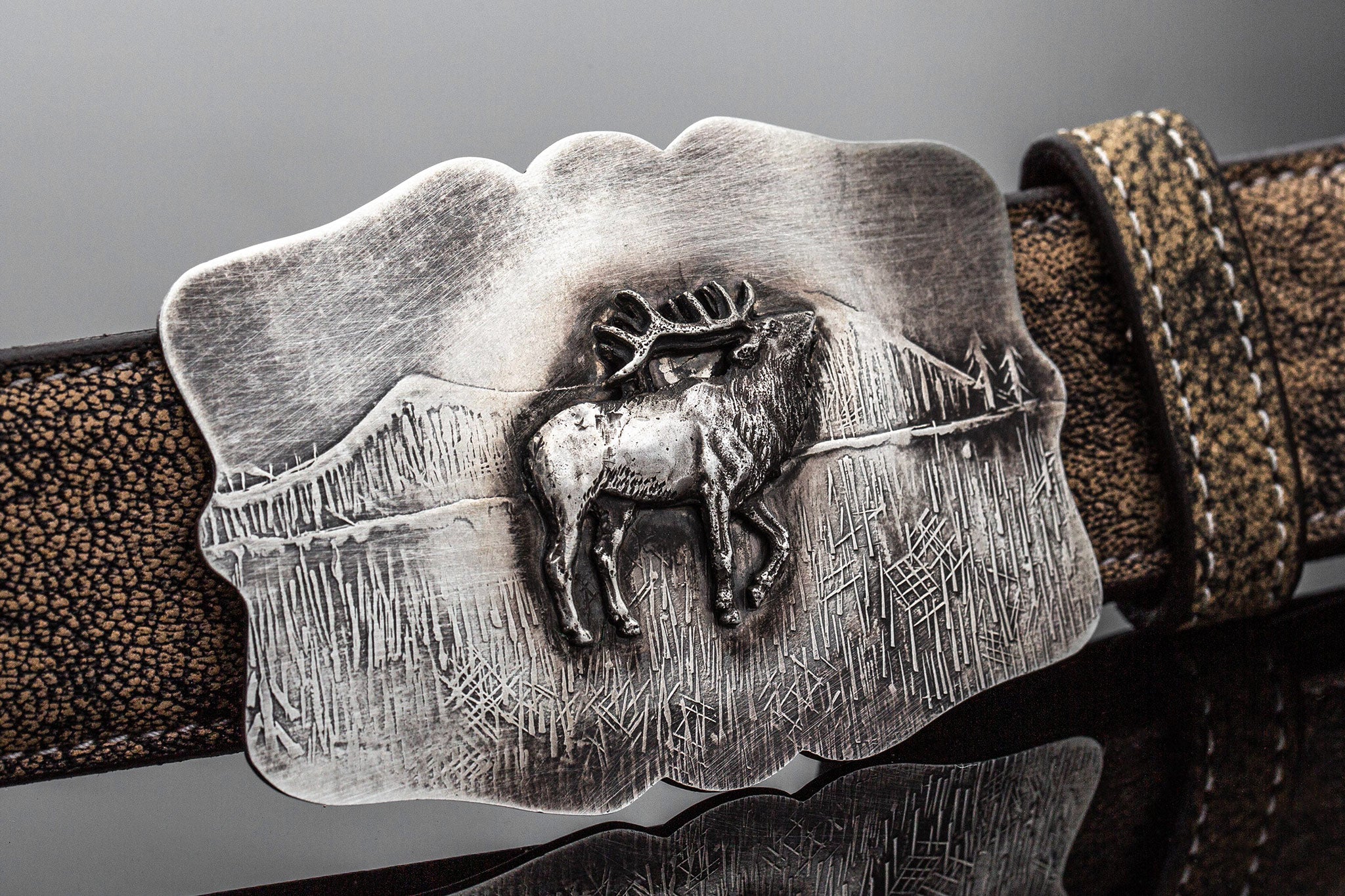 AO Morgan Elk | Belts And Buckles - Trophy | Comstock Heritage