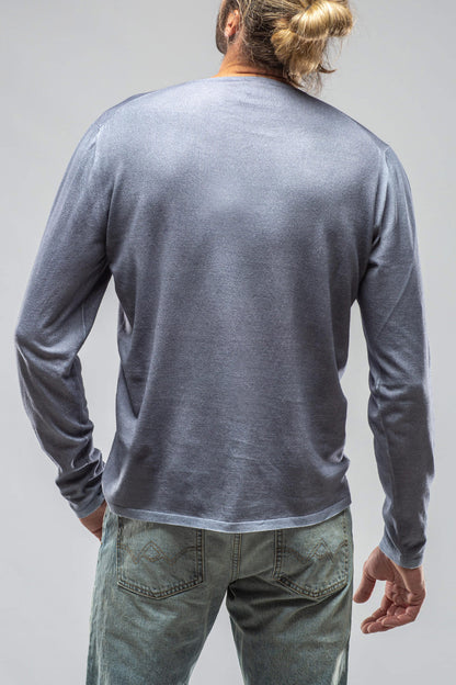 Charleston Stretch Crew Neck In Steel | Mens - Sweaters | Dune